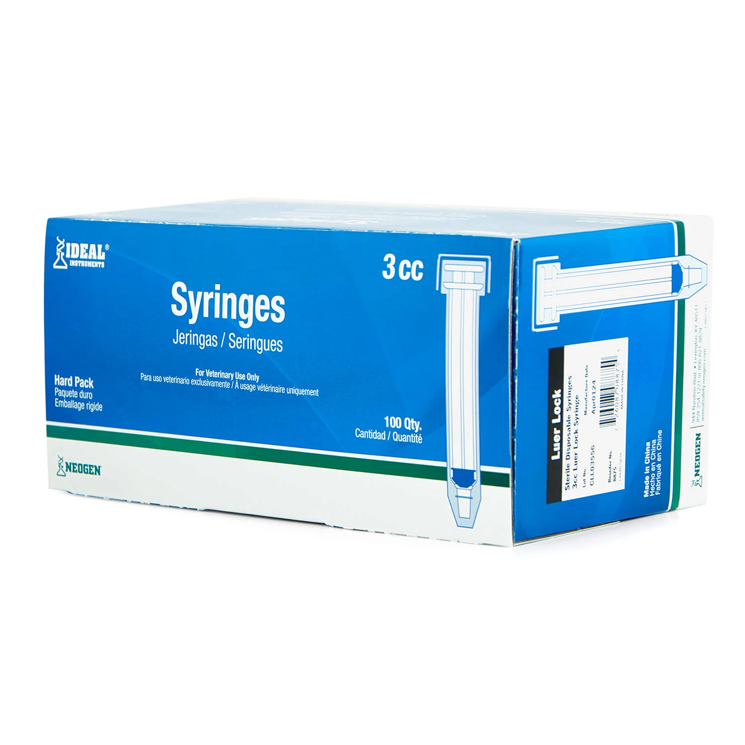 Ideal Luer Lock Syringes, Boxes - Pet's Shop