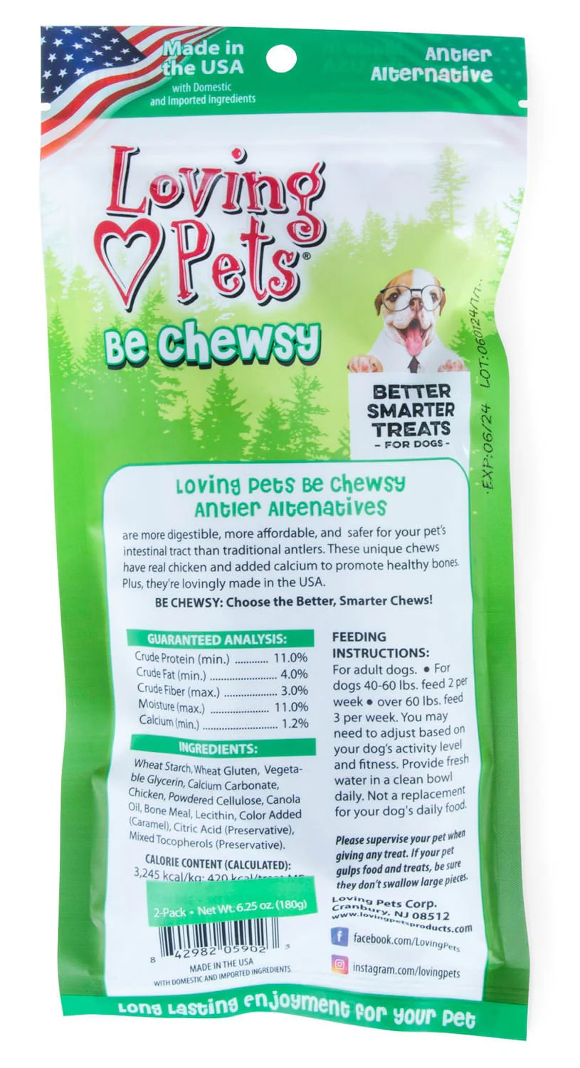 Loving Pets Be Chewsy Antler Chew Alternatives - Pet's Shop