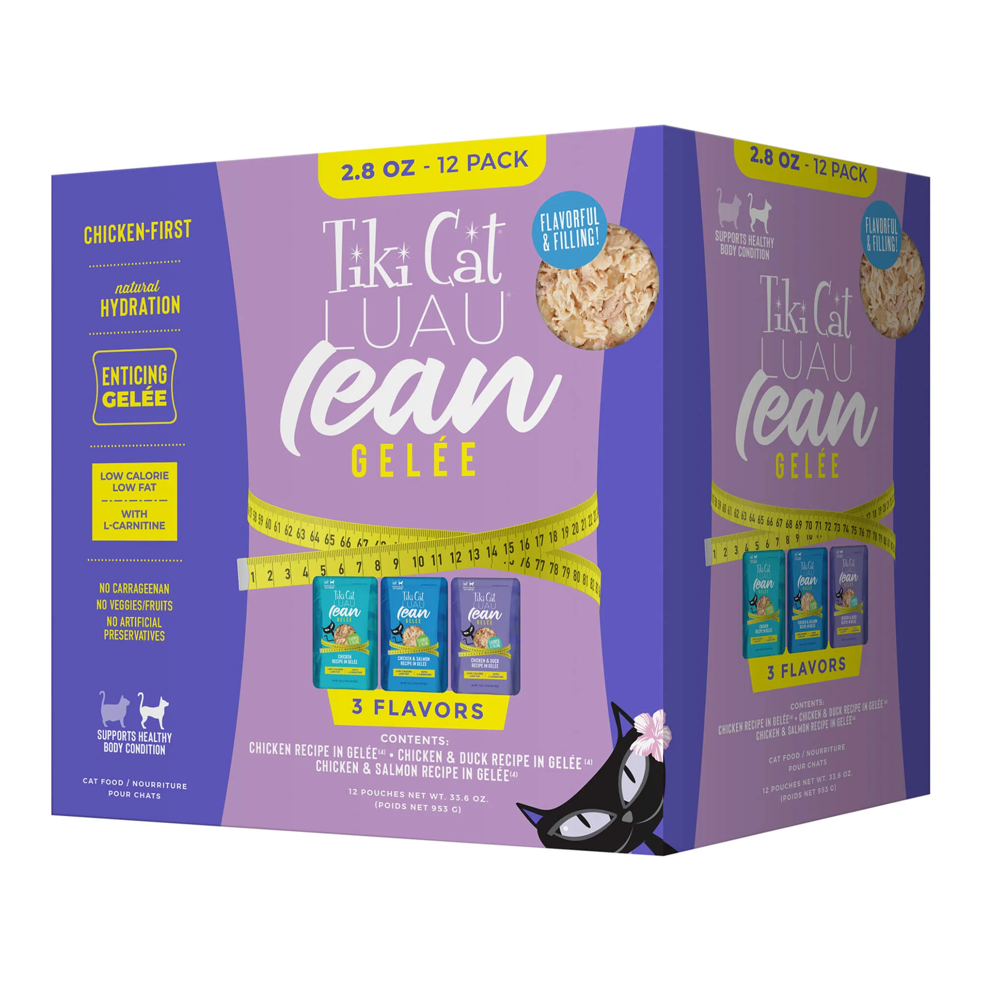 Tiki Cat Luau Lean Gelee Wet Cat Food, Variety Pack, 2.8 oz Pouch, 12 ct - Pet's Shop