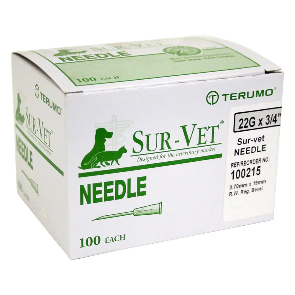 Terumo SUR-VET Veterinary Needles, 100 Count - Pet's Shop