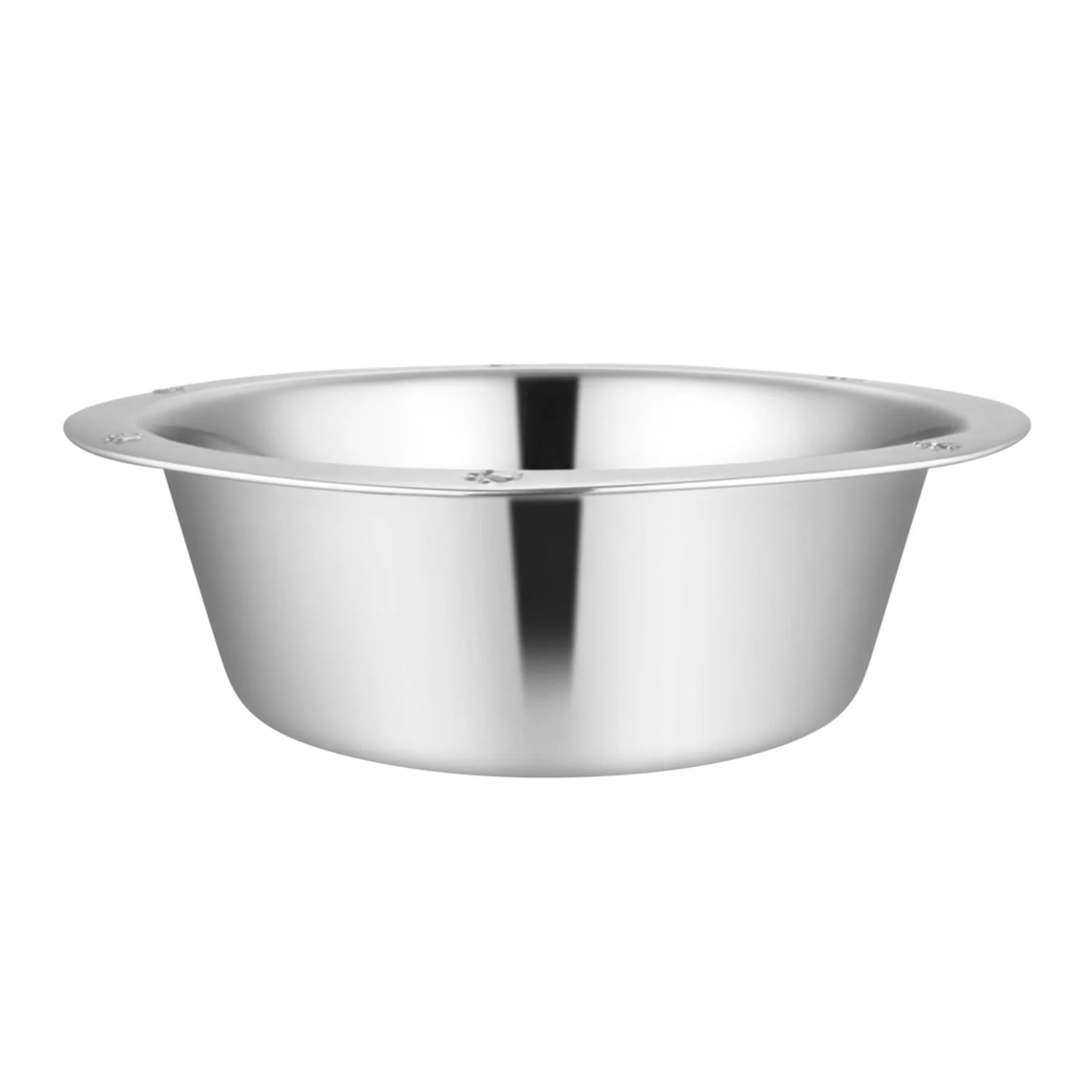Stainless Steel Embossed Wide-Lip Food & Water Pet Bowls - Pet's Shop