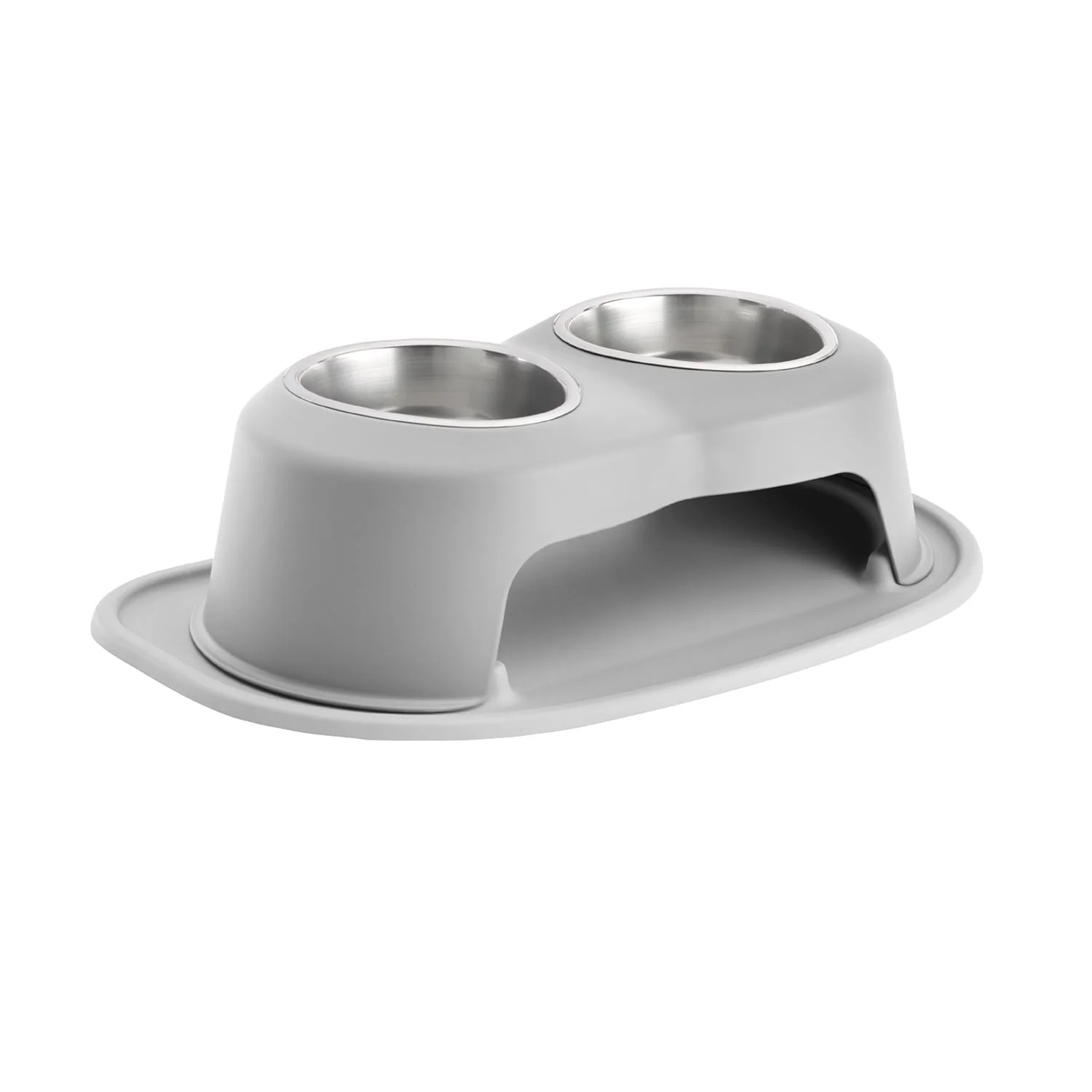WeatherTech Double High Pet Feeding System, Stainless Steel - Pet's Shop