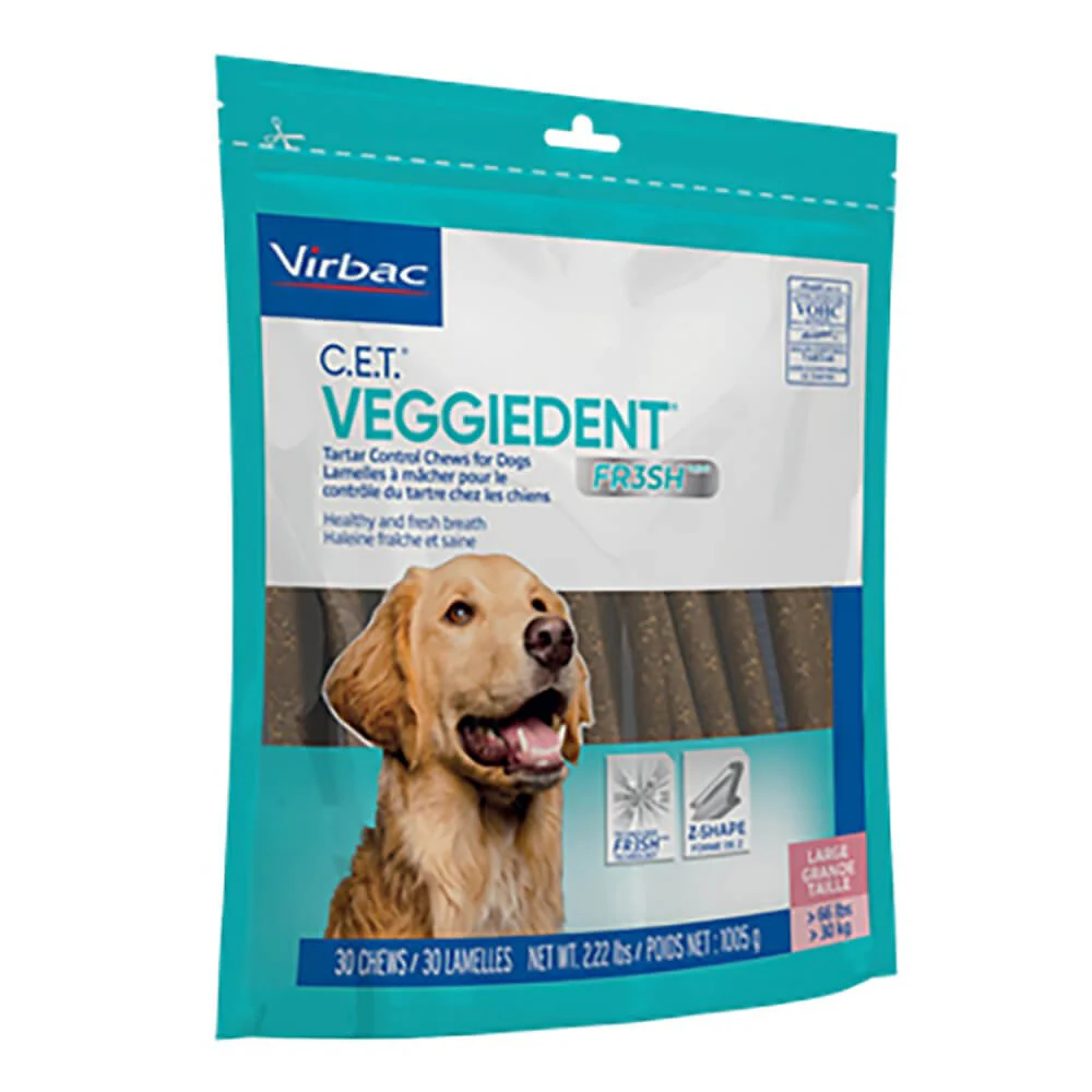 Virbac C.E.T. VeggieDent Fr3sh Dental Chews - Pet's Shop
