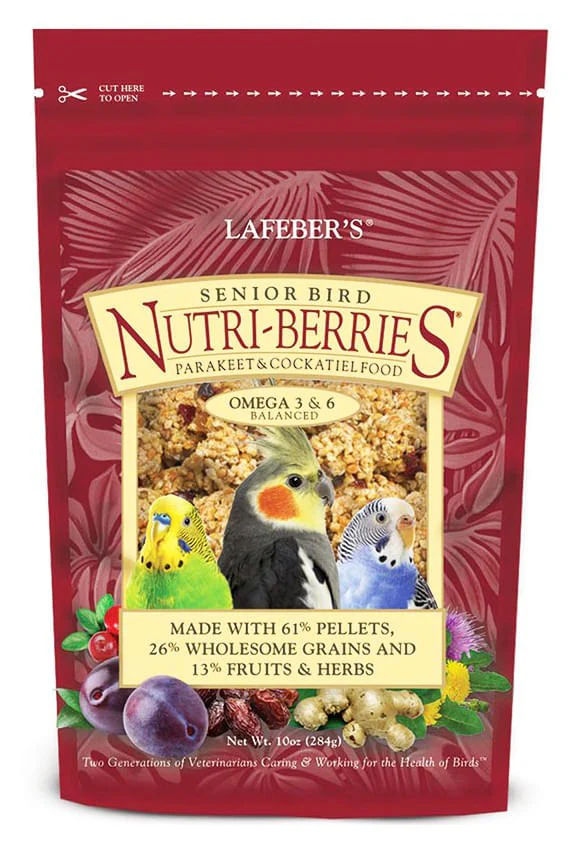 Lafeber Senior Bird Nutri-Berries for Parakeet & Cockatiel, 10 oz bag - Pet's Shop
