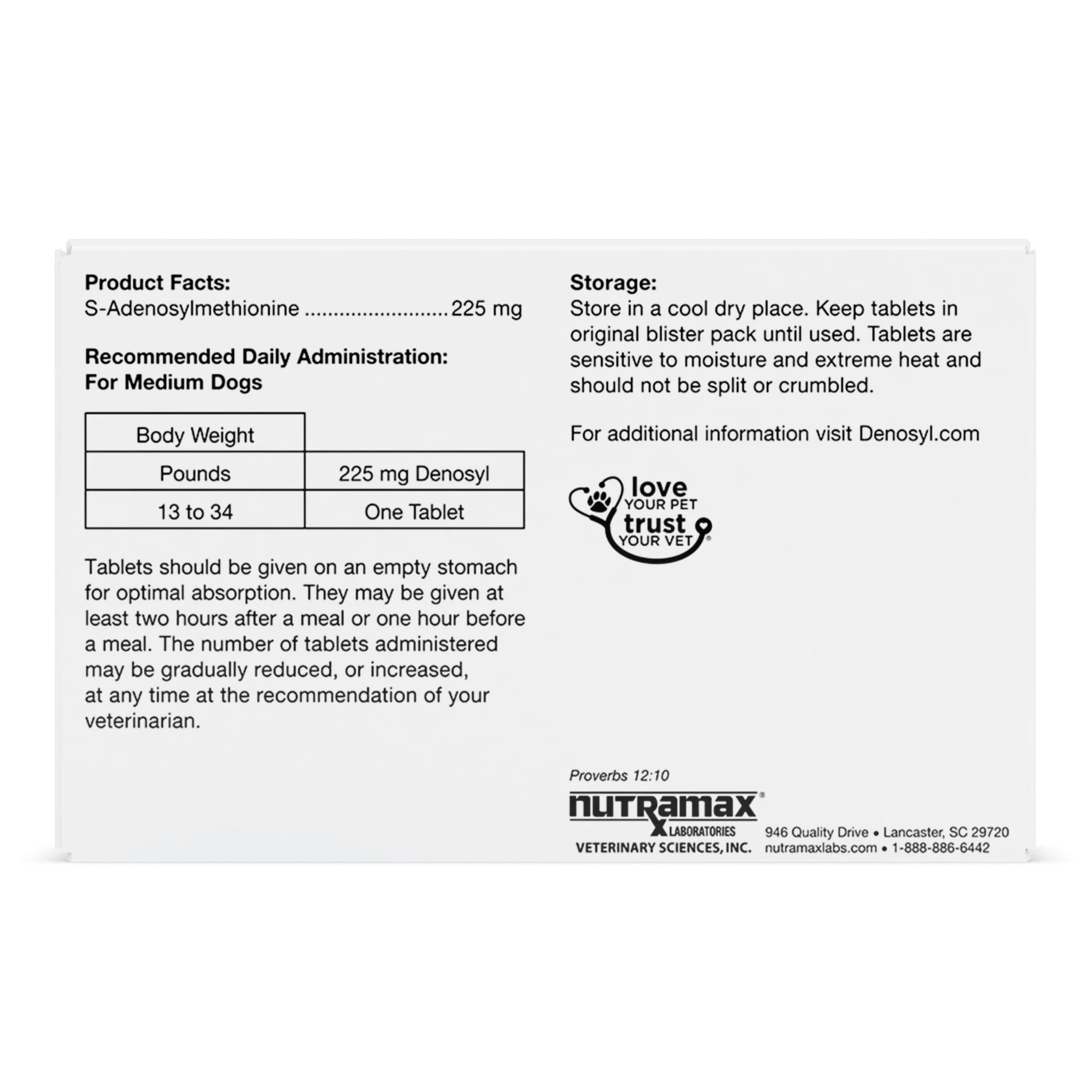 Nutramax Denosyl Liver and Brain Health Supplement - Pet's Shop