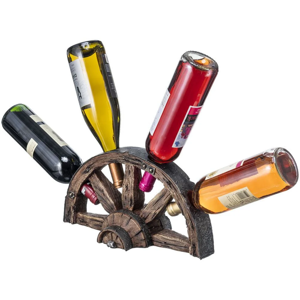 Wagon Wheel Wine Bottle Holder - Pet's Shop