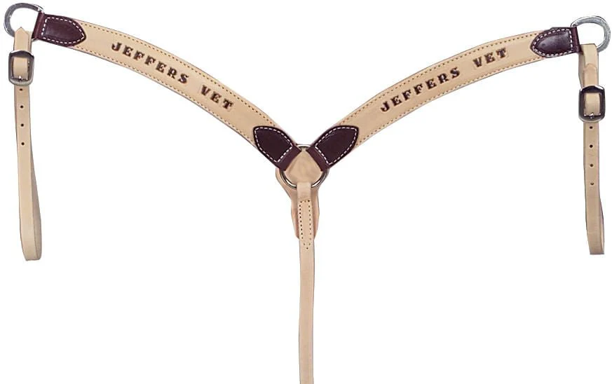 Personalized Leather Breast Collar - Pet's Shop