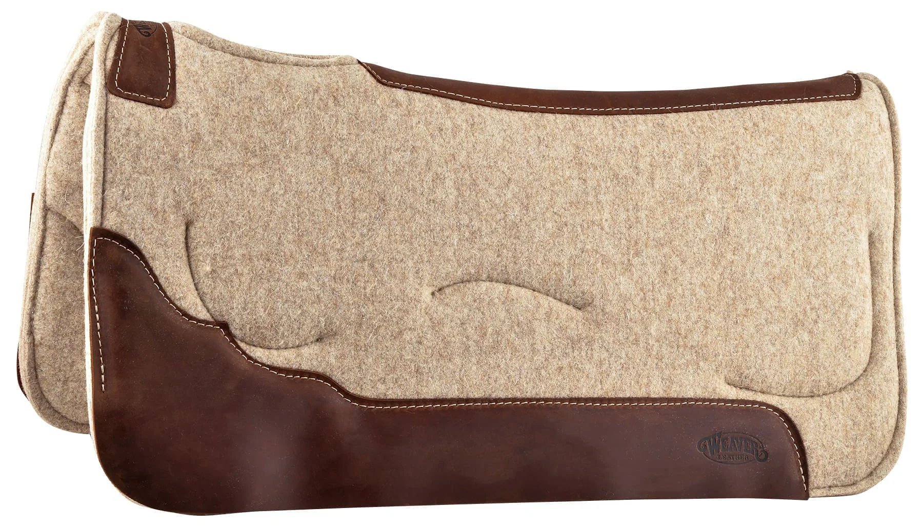 Weaver Leather Contoured Shock-Absorbing Gel Wool Saddle Pad - Pet's Shop
