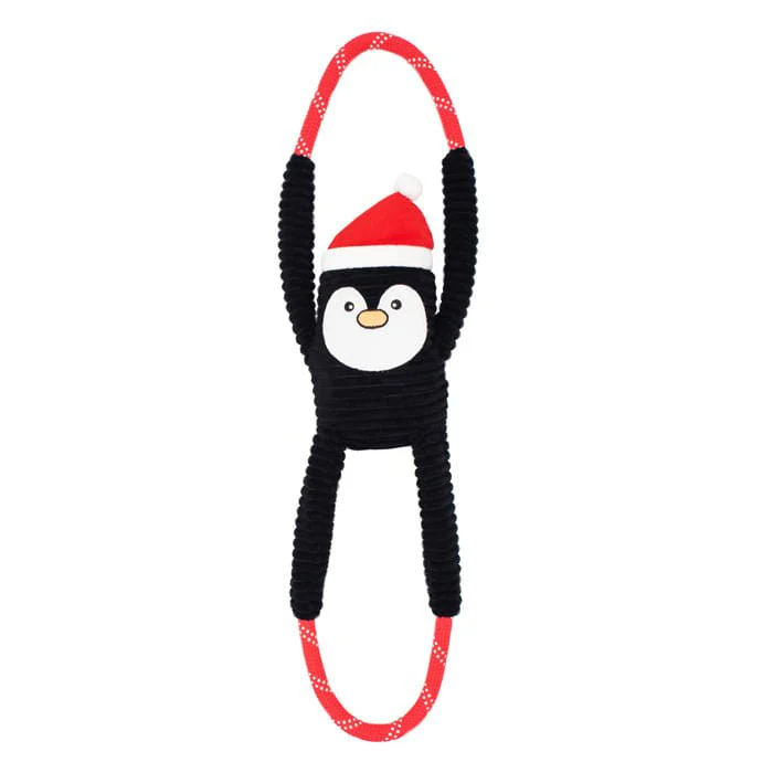 Zippy Paws Holiday RopeTugz Penguin - Pet's Shop