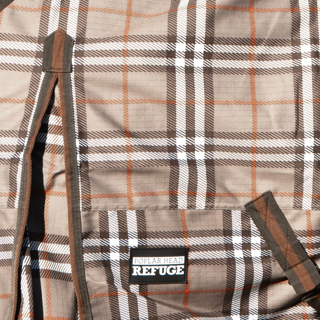 Poplar Head Refuge 1200 Denier Turnout Blanket, 240 Gram, Plymouth Brown Plaid - Pet's Shop