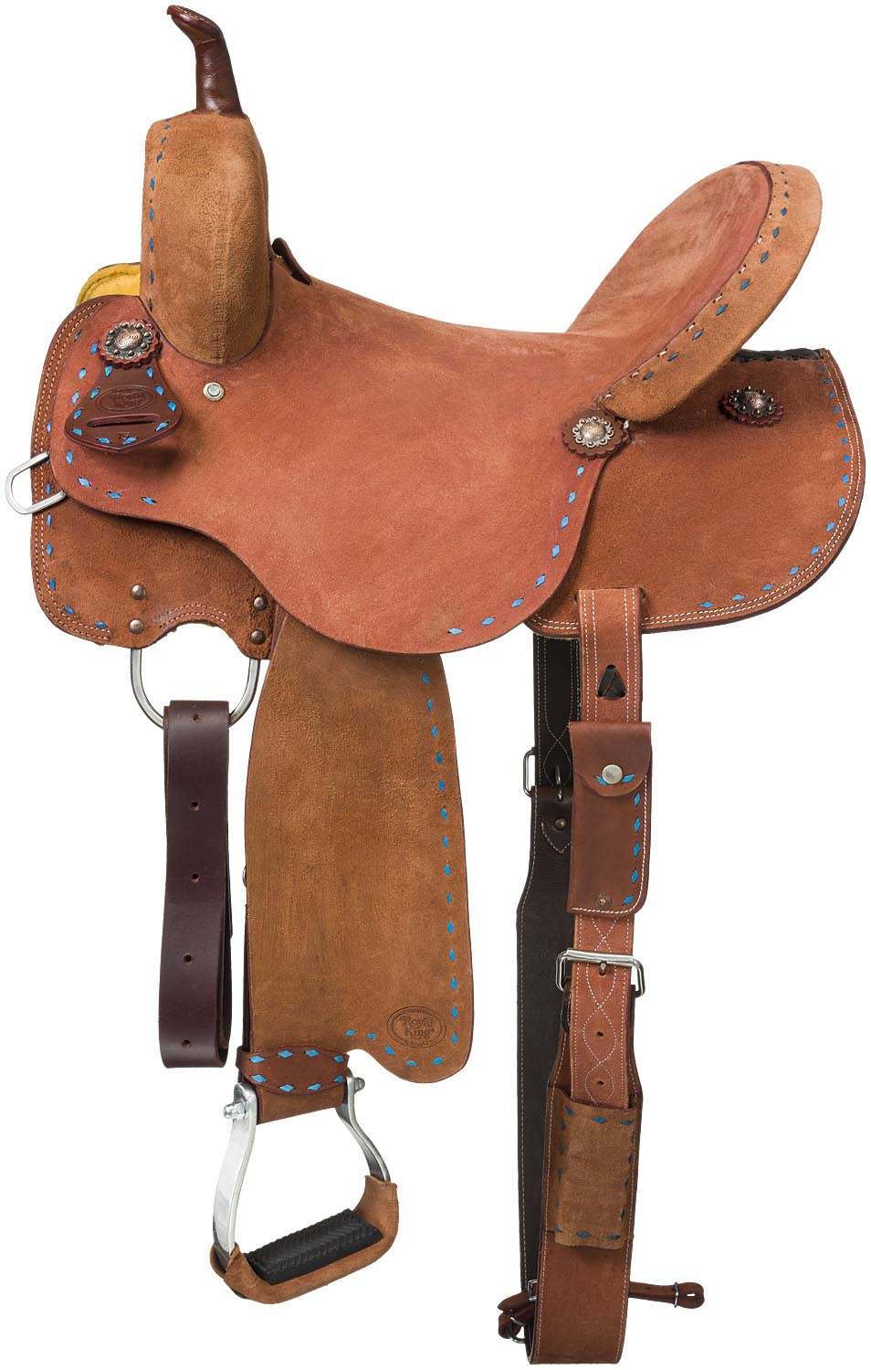 Tough1 Medina Buckstitch Roughout Barrel Saddle - Pet's Shop