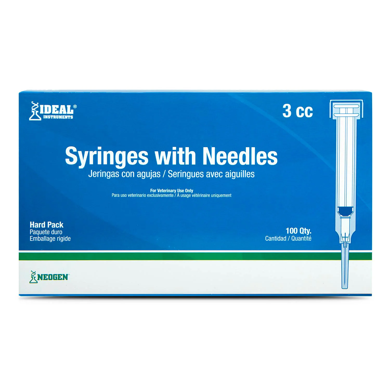 Ideal Luer Slip Syringe/Needle Combo, Box of 100 - Pet's Shop