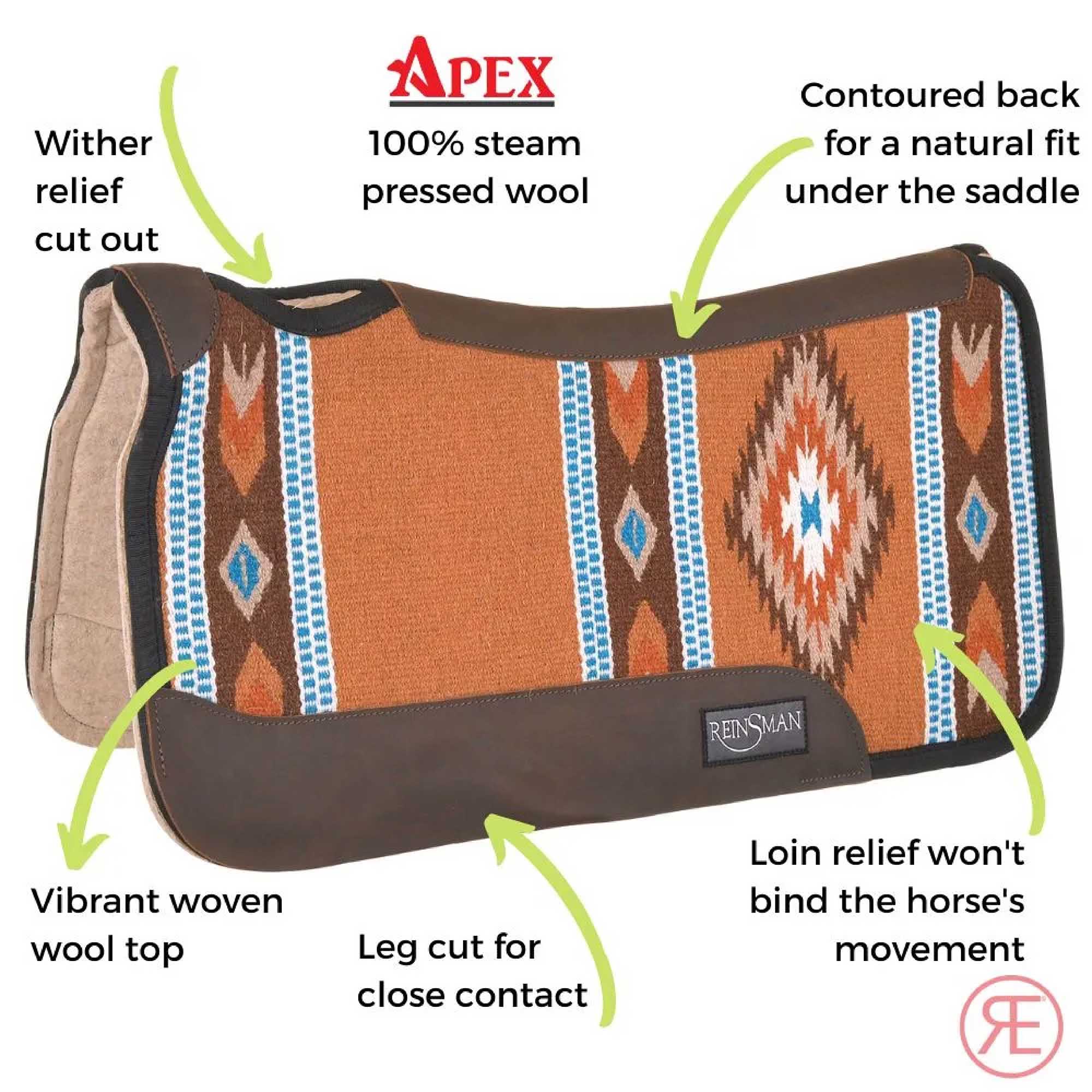 Reinsman Ranahan Wool Saddle Pad - Pet's Shop