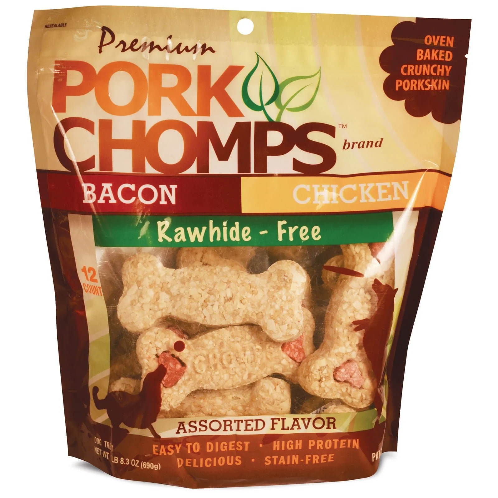 Pork Chomps Crunchy Variety Pack, 4