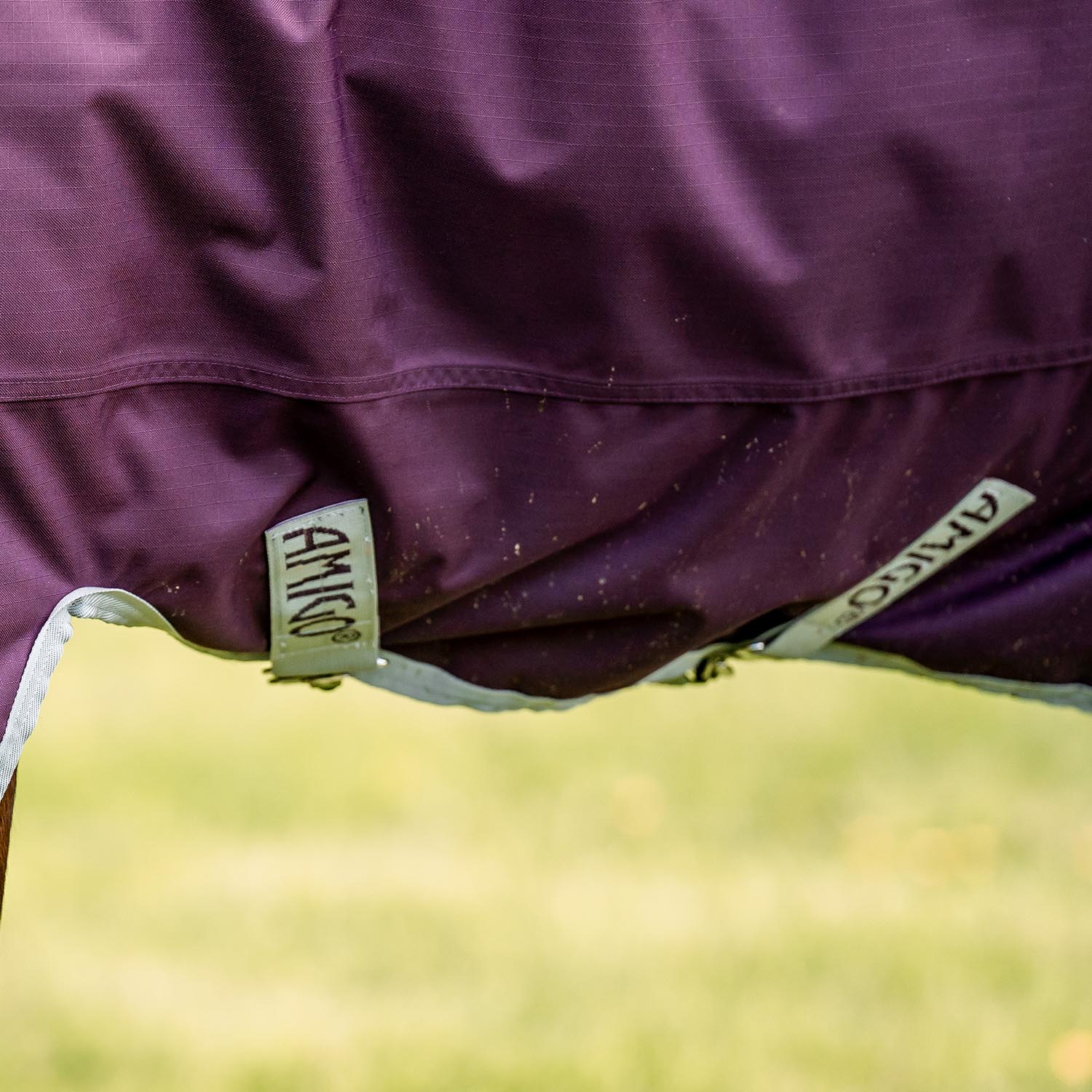 Amigo Hero Ripstop Turnout Blanket, 200 Gram, Fig/Silver - Pet's Shop