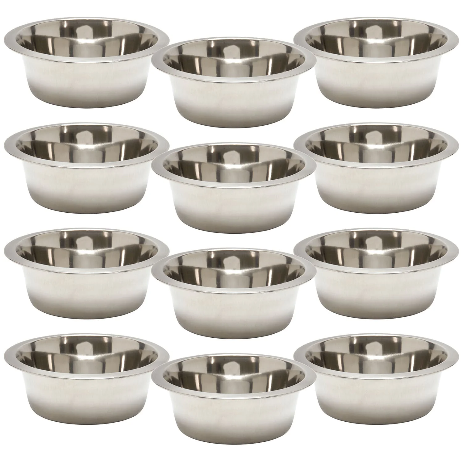 Standard-Weight Stainless Steel Food & Water Pet Bowls - Pet's Shop