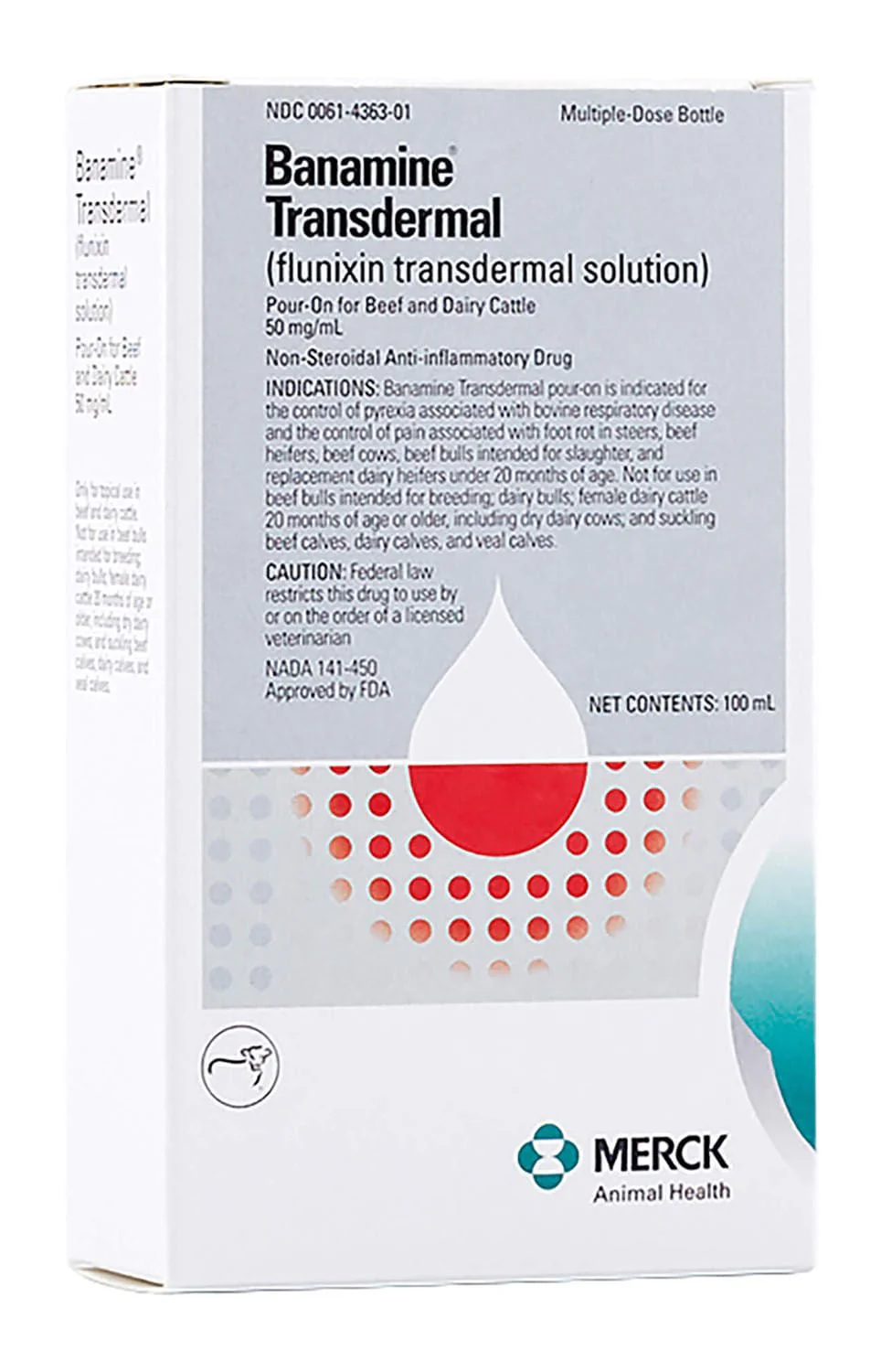 Rx Banamine Transdermal (flunixin transdermal solution) Pour-on for Cattle - Pet's Shop