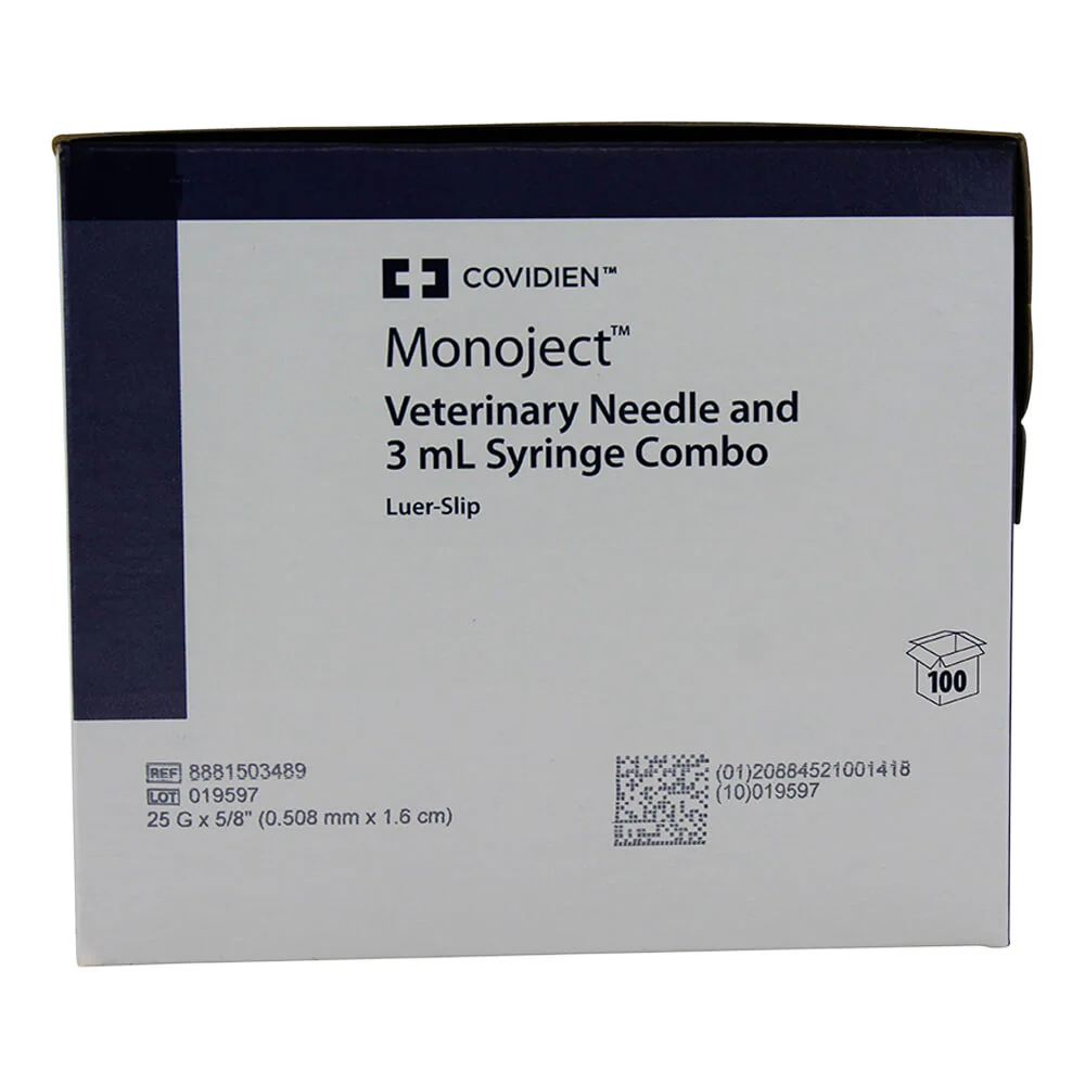 Monoject Luer-Slip (LS) Syringe with Needle Combo - Pet's Shop