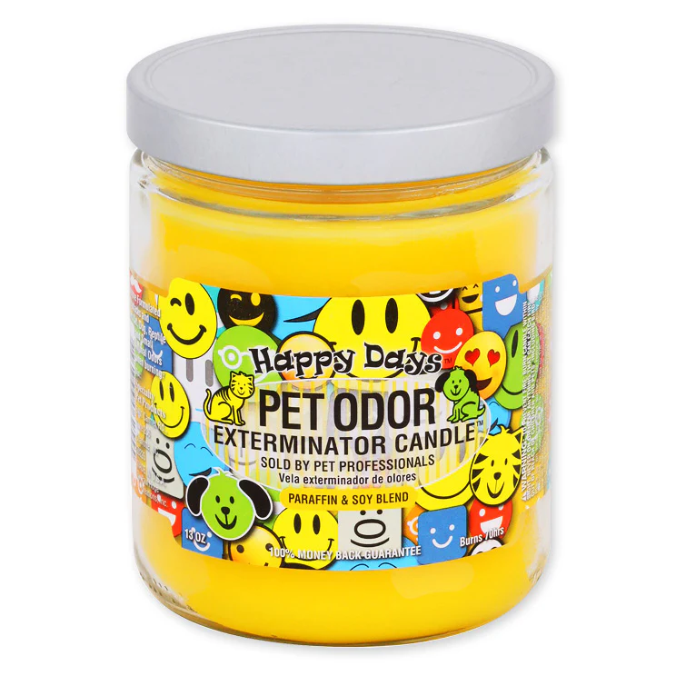 Pet Odor Exterminator Candle, Happy Days, 13 oz - Pet's Shop