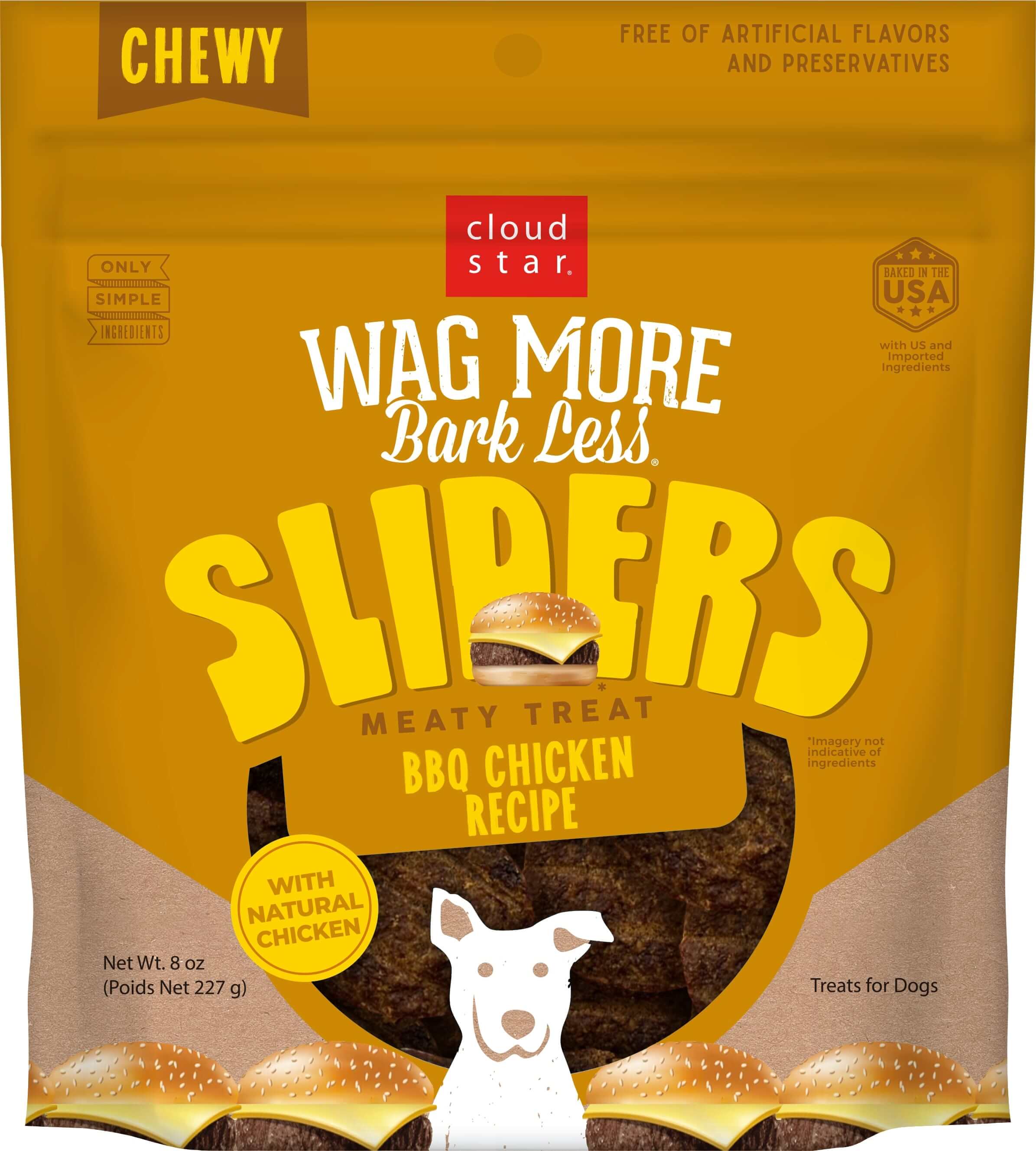 Cloud Star Wag More Bark Less Sliders Dog Treats, 8 oz - Pet's Shop