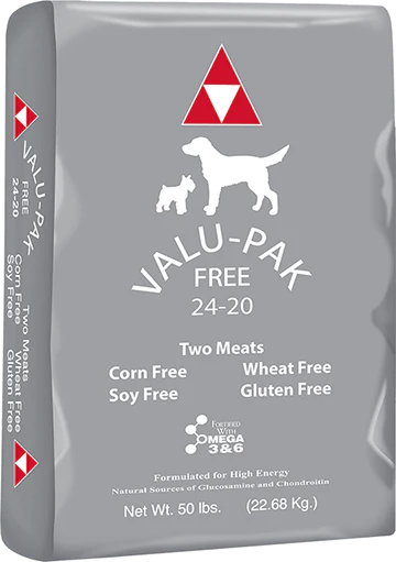 Valu-Pak Free 24-20 Dry Dog Food (Silver Bag), 50 lb - Pet's Shop