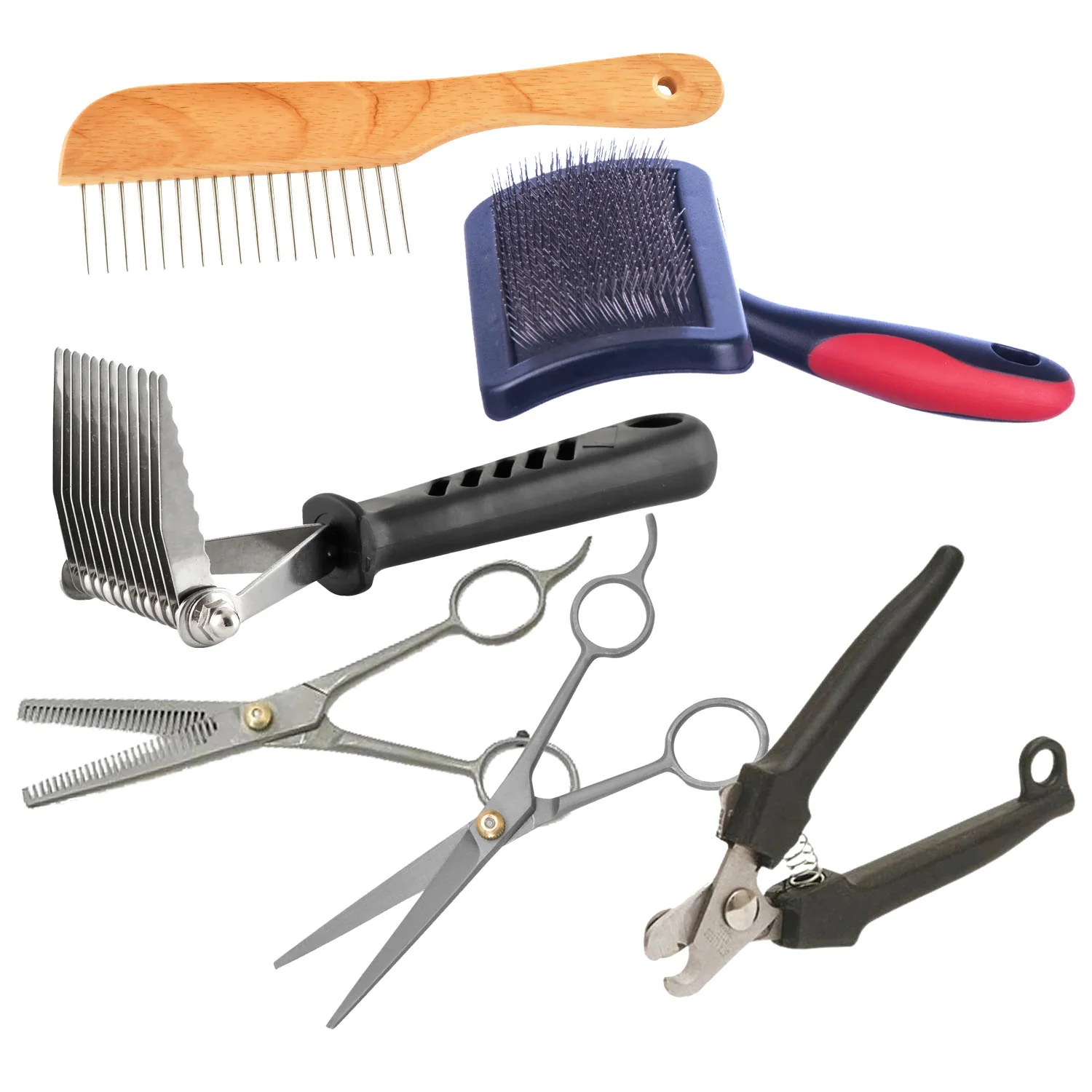Poodle & Long-Hair Dog Grooming Tools, 6 Piece Kit - Pet's Shop