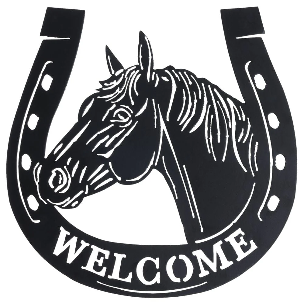 Horsehead Welcome Sign - Pet's Shop