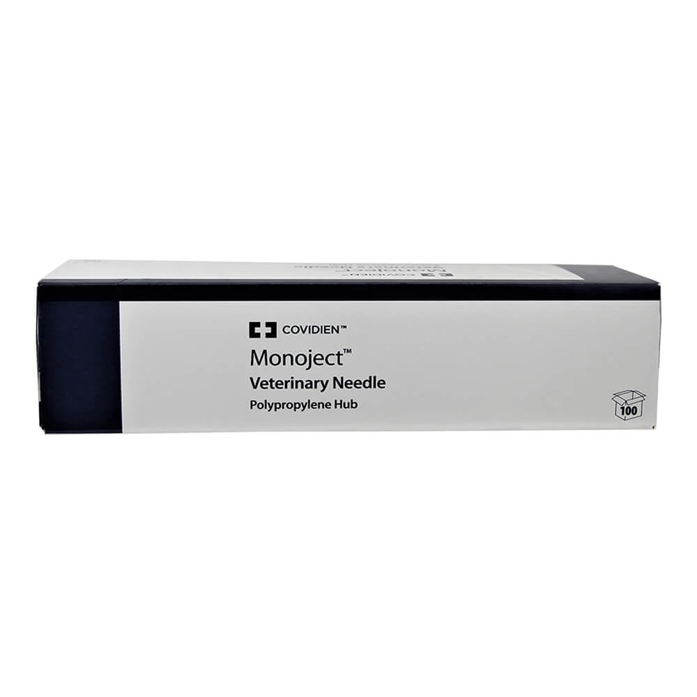 Monoject Needle, Polypropylene Hub, 100 Count - Pet's Shop