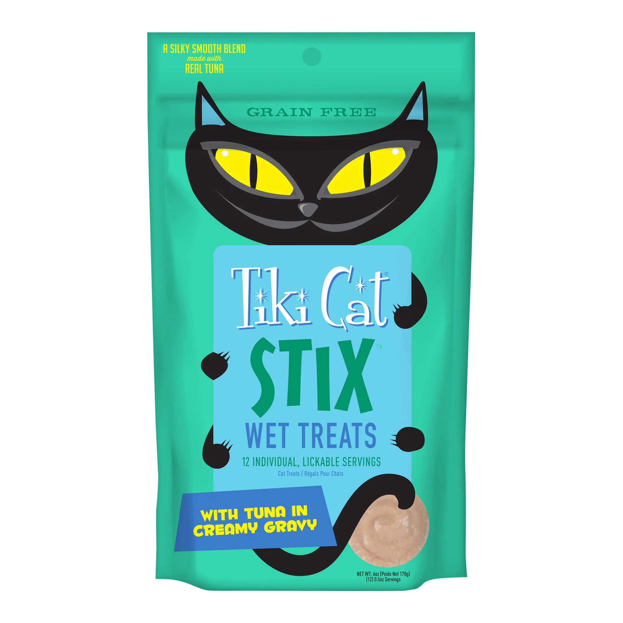 Tiki Cat Stix Wet Cat Treats, Tuna, Case of 12 (6 ct) - Pet's Shop