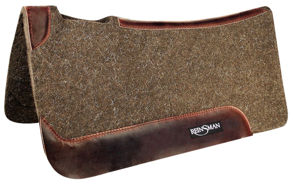 Reinsman Wool Felt Contour Saddle Pad, Dark Brown - Pet's Shop