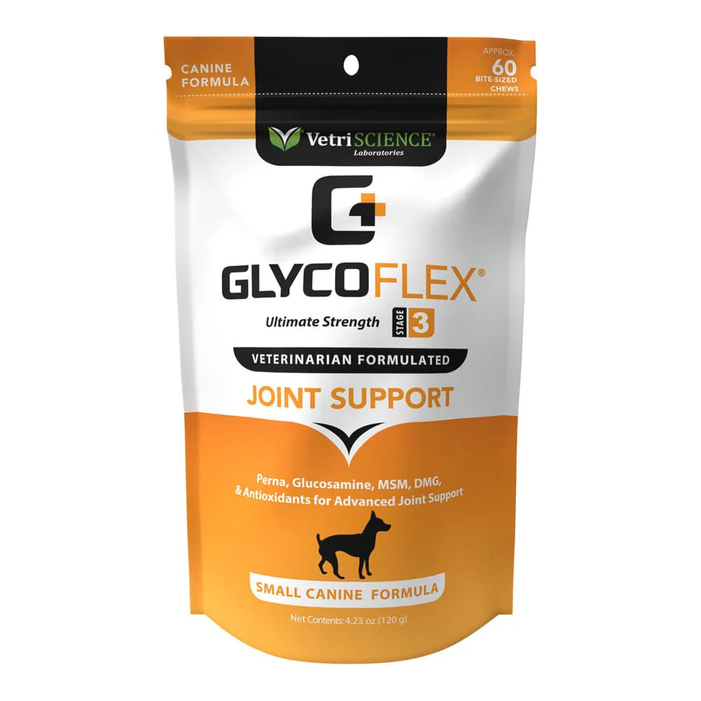 Glyco Flex 3 Joint Support for Small Dogs, 60 Bite-Sized Chews - Pet's Shop