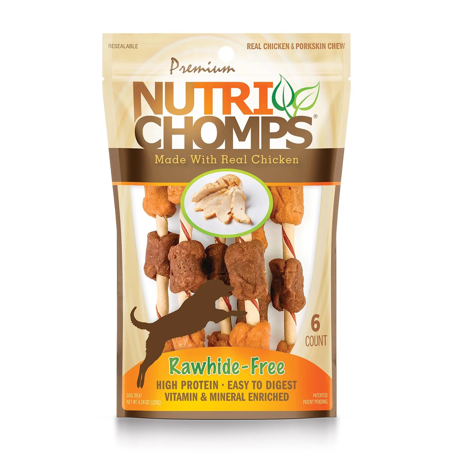 NutriChomps Chicken & Duck Kabob 6ct - Pet's Shop