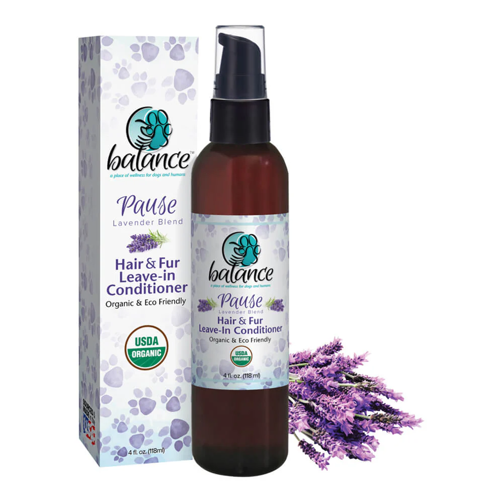 Pause-Organic Hair & Fur Leave-In Conditioner, 4 oz - Pet's Shop