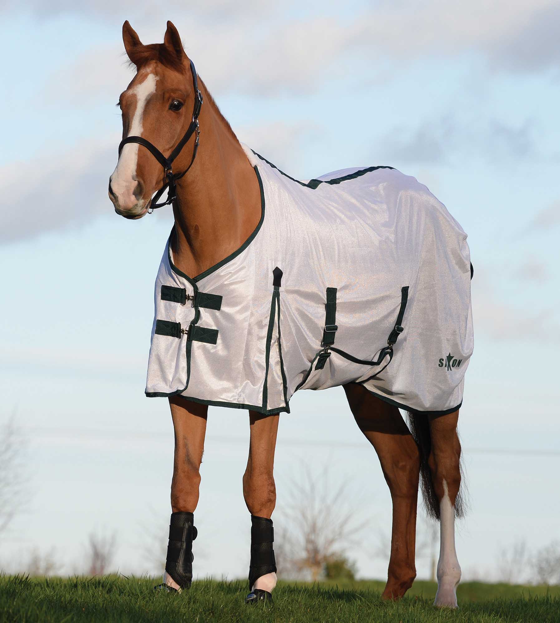 Saxon Standard Neck Mesh Horse Fly Sheet - Pet's Shop