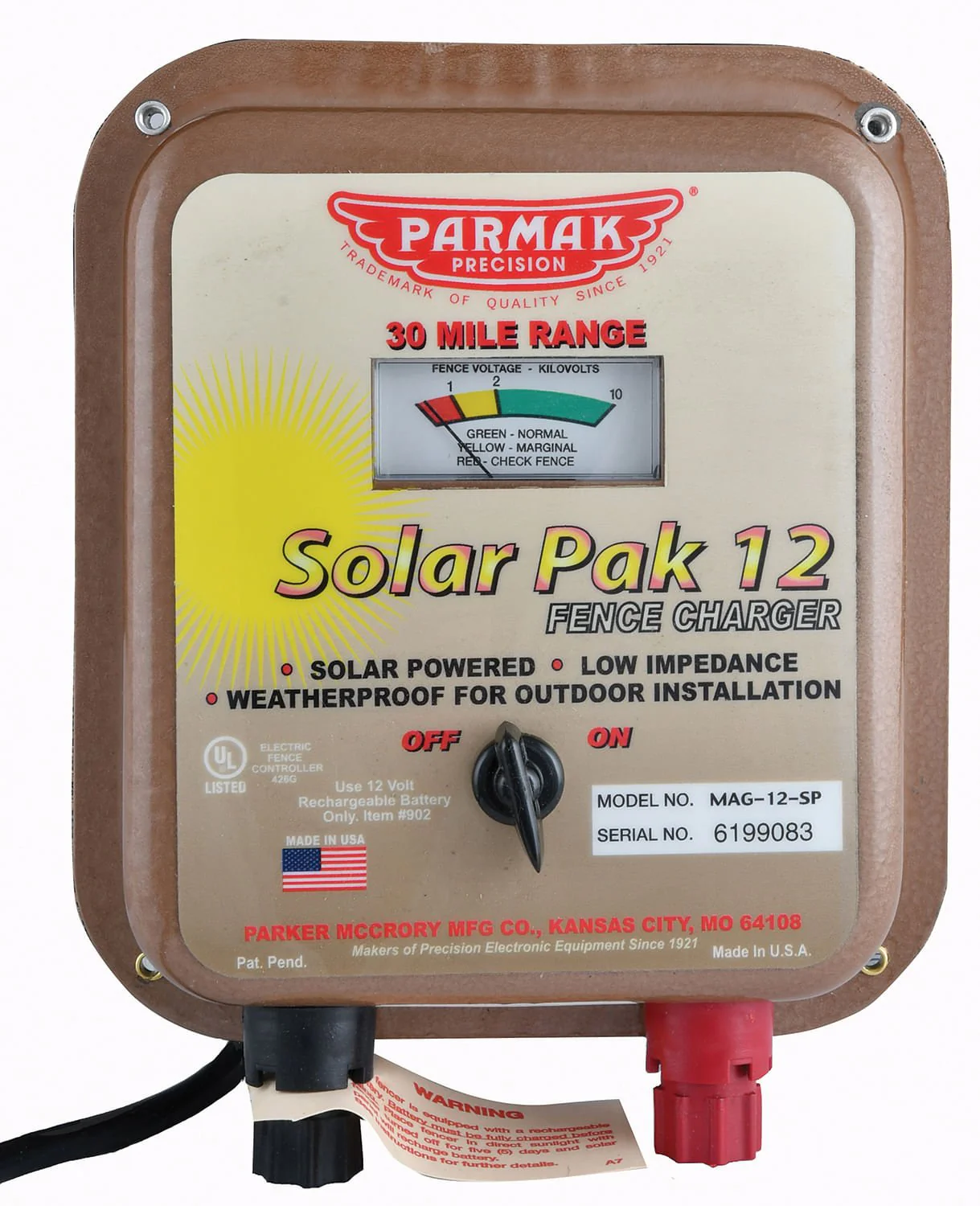 Parmak Solar-Pak 12 Fence Charger - Pet's Shop