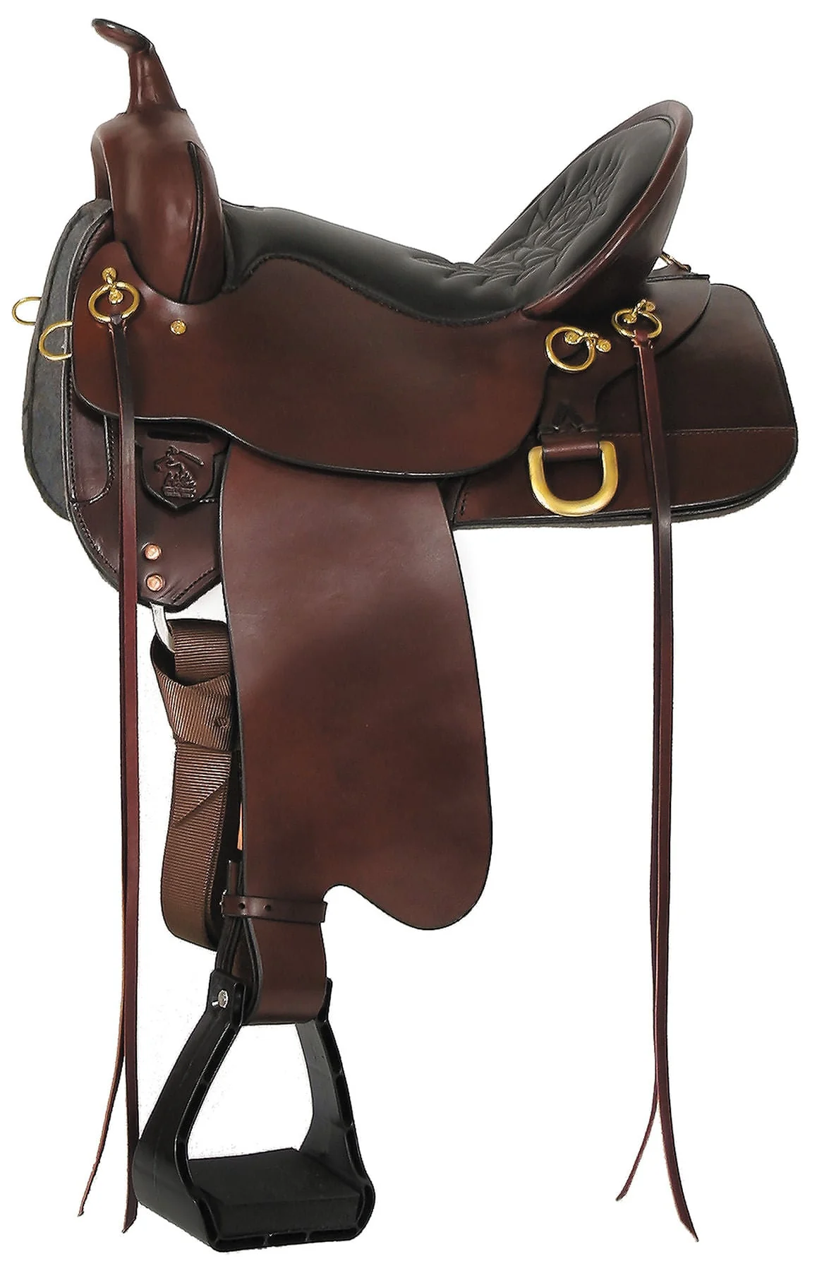 High Horse Custom Big Springs Trail Saddle, Wide, Walnut - Pet's Shop