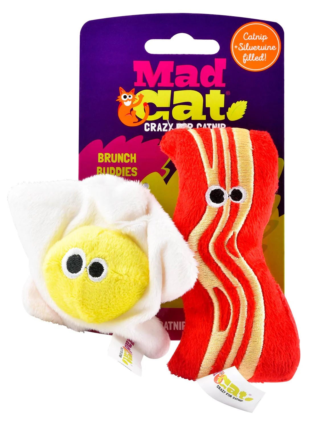 Egg/Bacon Mad Cat Catnip Toys, 2 pk - Pet's Shop