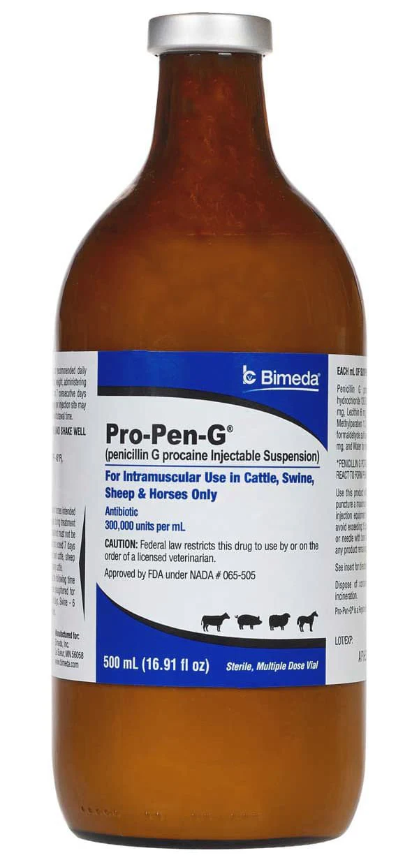 Rx Pro Pen G (penicillin G procaine) Injectable Solution for Cattle, Sheep, Swine, & Horses - Pet's Shop