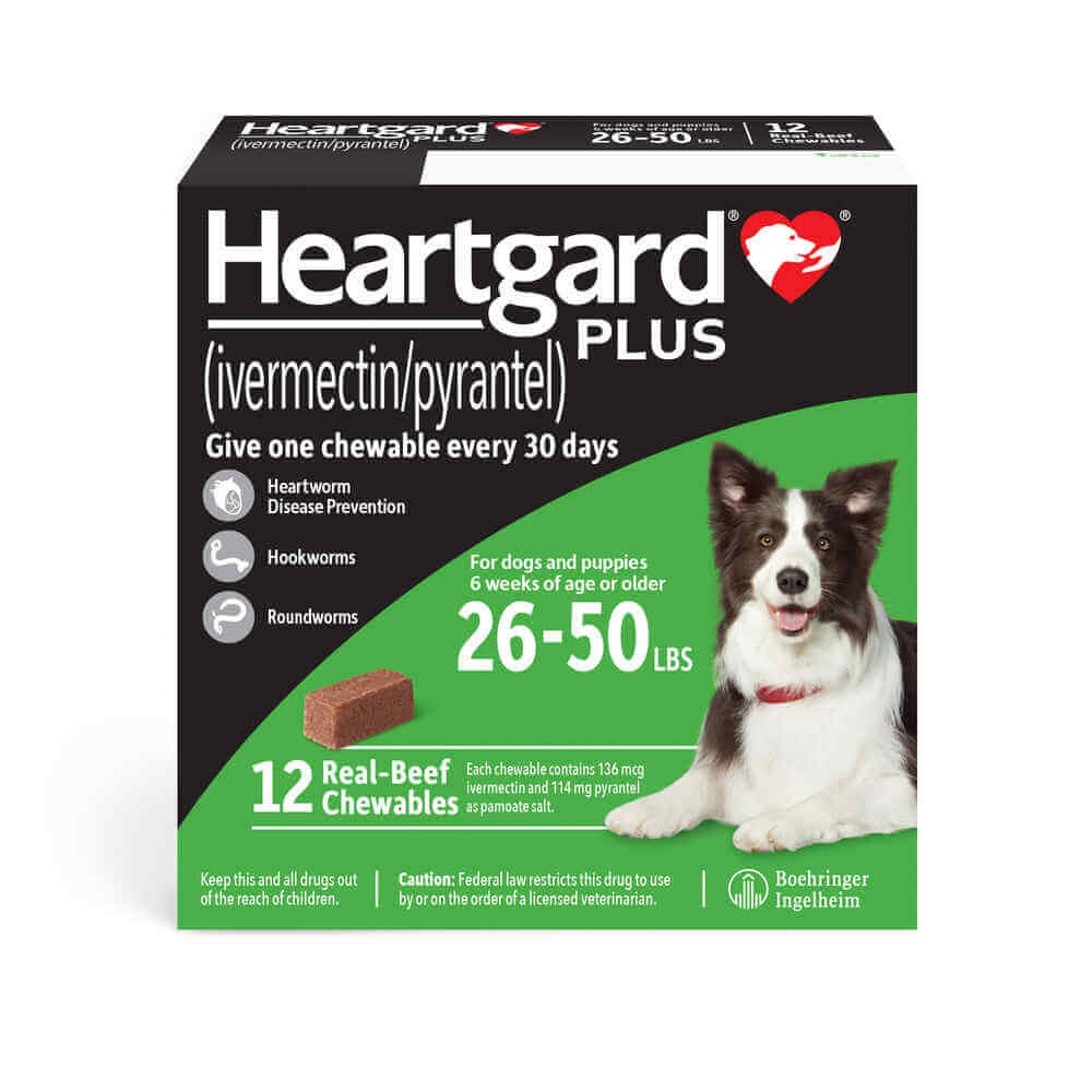 Rx Heartgard Plus for Dogs, 12 Chews - Pet's Shop