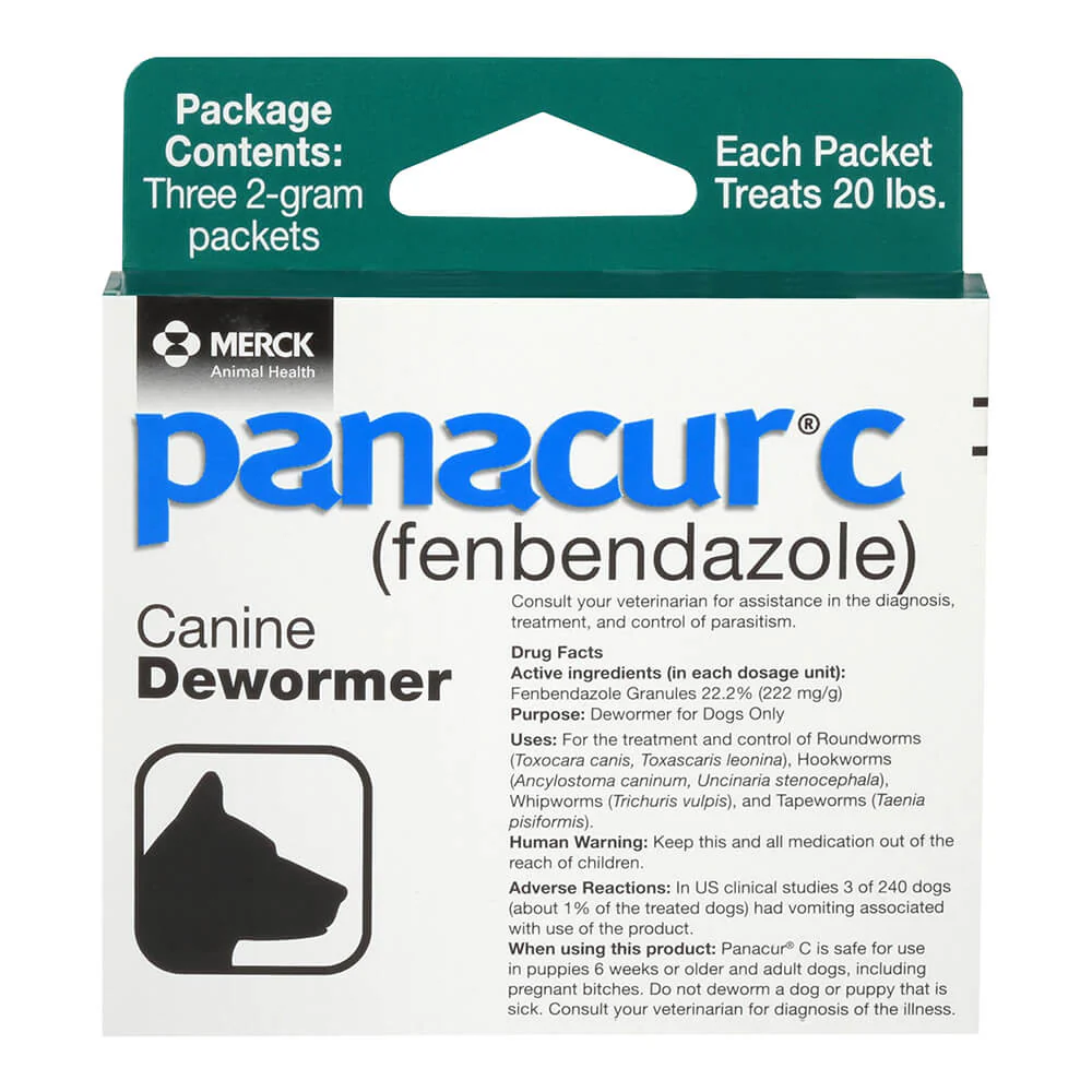 Panacur C Canine Dewormer (Fenbendazole Granules) - Pet's Shop