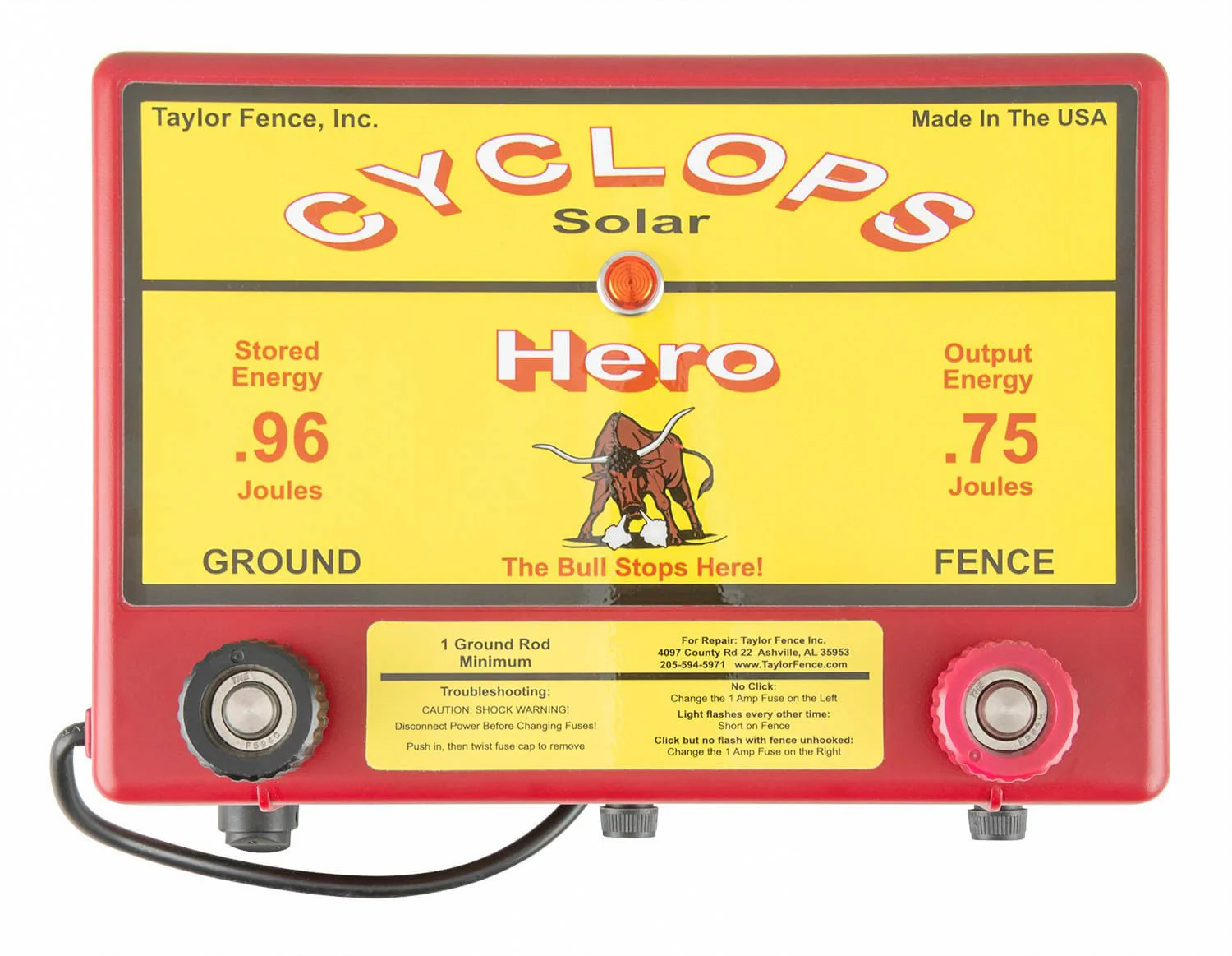 Cyclops Hero Solar .75 Joule Fence Charger - Pet's Shop