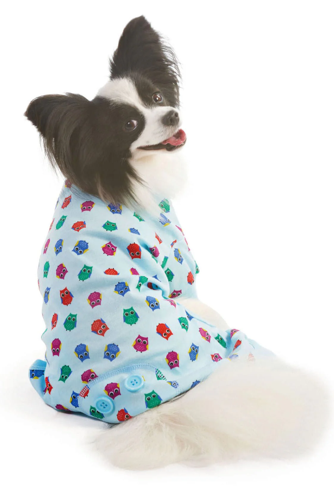 Owl Print Dog Pajamas, Blue - Pet's Shop