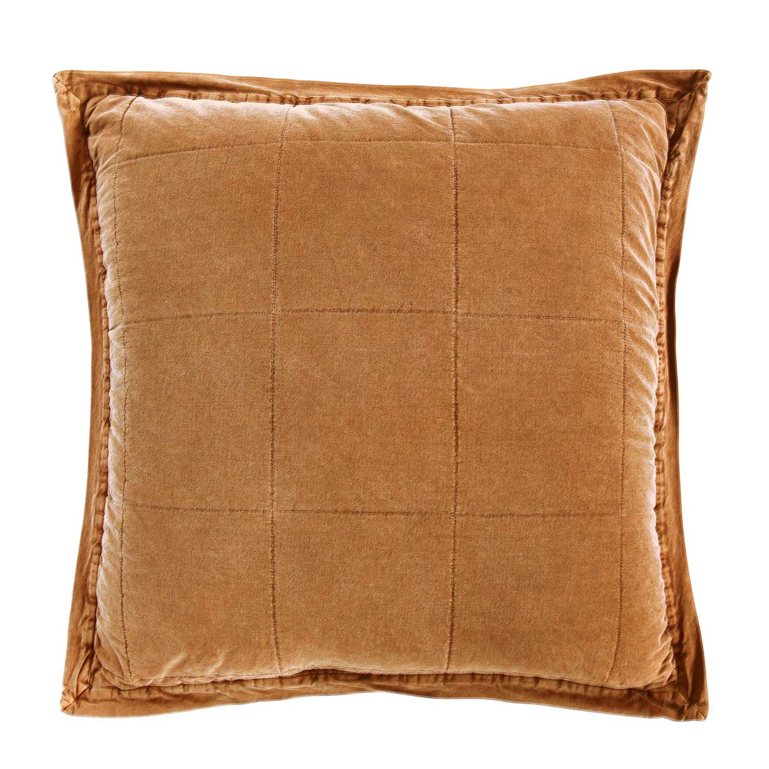 Stonewashed Cotton Canvas Euro Sham, Terracotta - Pet's Shop