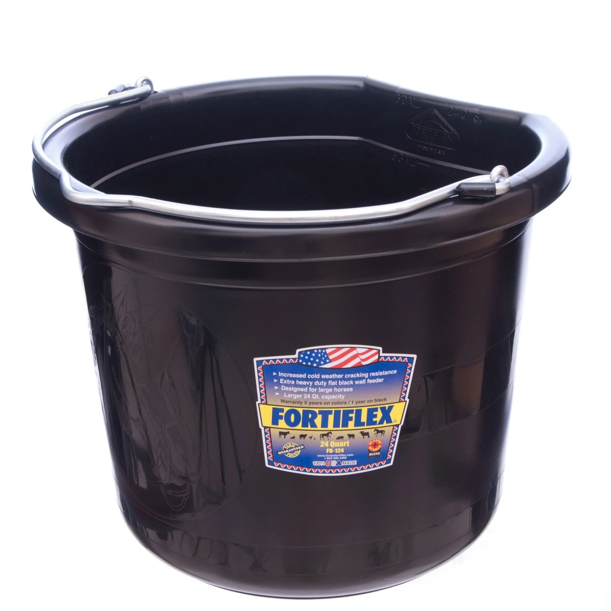 Fortiflex Flatback Buckets, Black - Pet's Shop