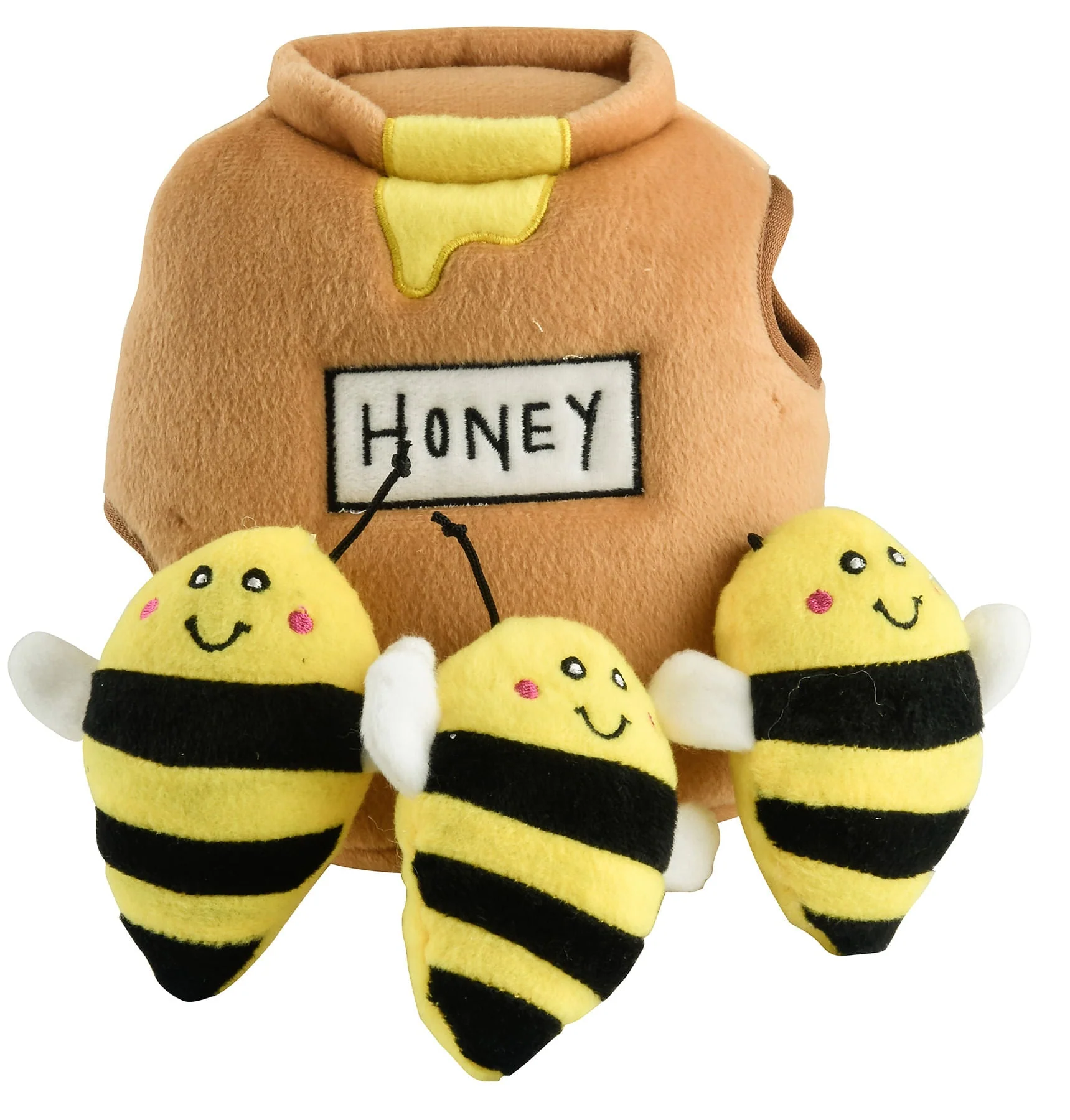 Zippy Paws 4 Piece Hide N Squeak Honey Pot Burrow Puzzle Dog Toy - Pet's Shop