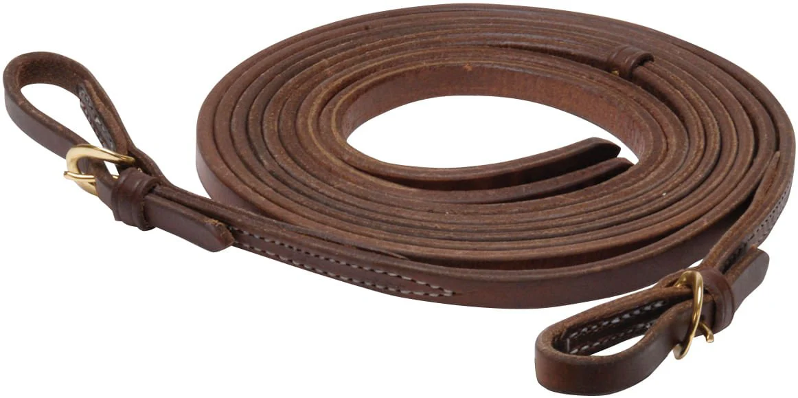 Berlin Leather Heavy Oiled Hermann Oak Split Reins, Water Loop Ends - Pet's Shop