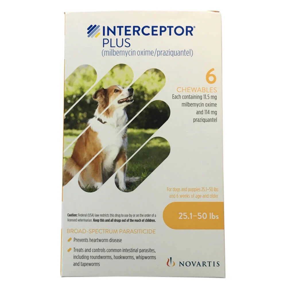 Rx Interceptor Plus Chewable Tablets for Dogs - Pet's Shop