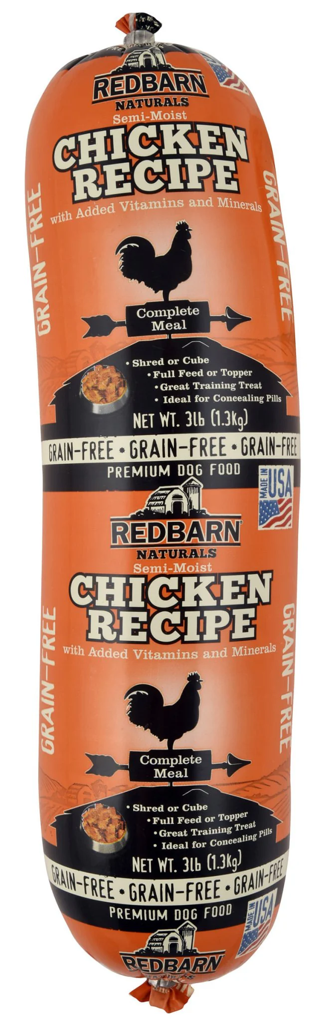 Redbarn Naturals Grain-Free Chicken Recipe Dog Food Roll, 3 lb - Pet's Shop