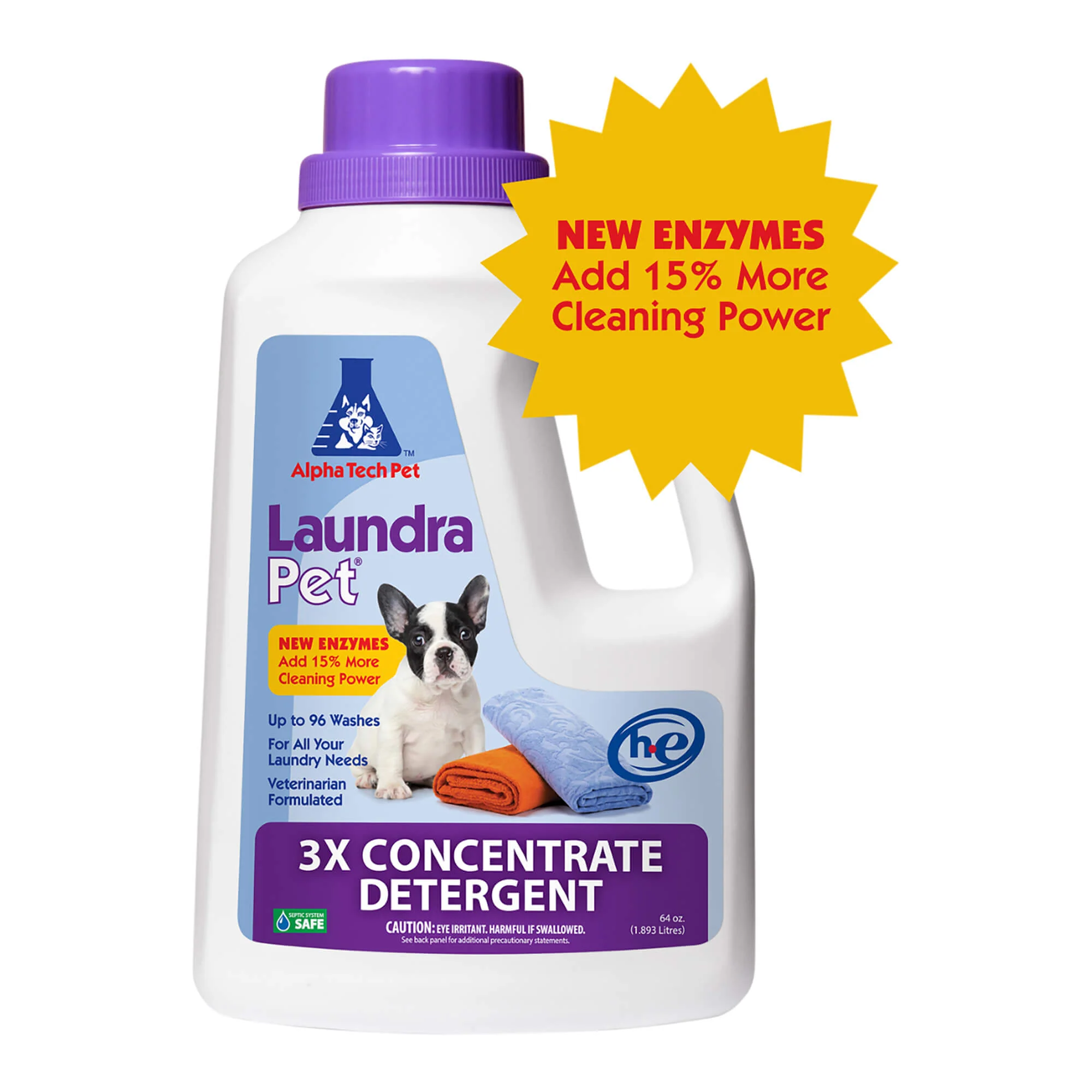 LaundraPet Premium Pet Laundry Detergent Triple Strength, 64 fl oz - Pet's Shop