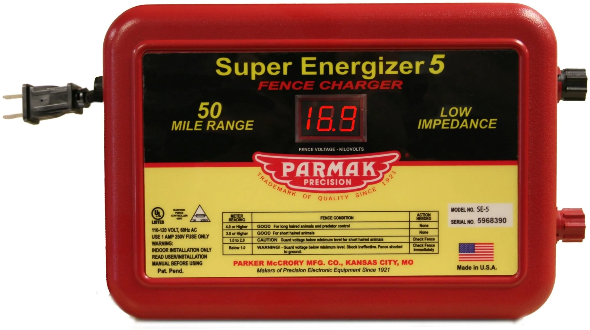 Parmak Super Energizer 5 (Model SE-5) - Pet's Shop